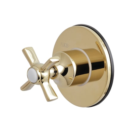 Kingston Brass KS3032ZX Three-Way Diverter Valve W/ Single-Handle & Round Plate, Brass KS3032ZX